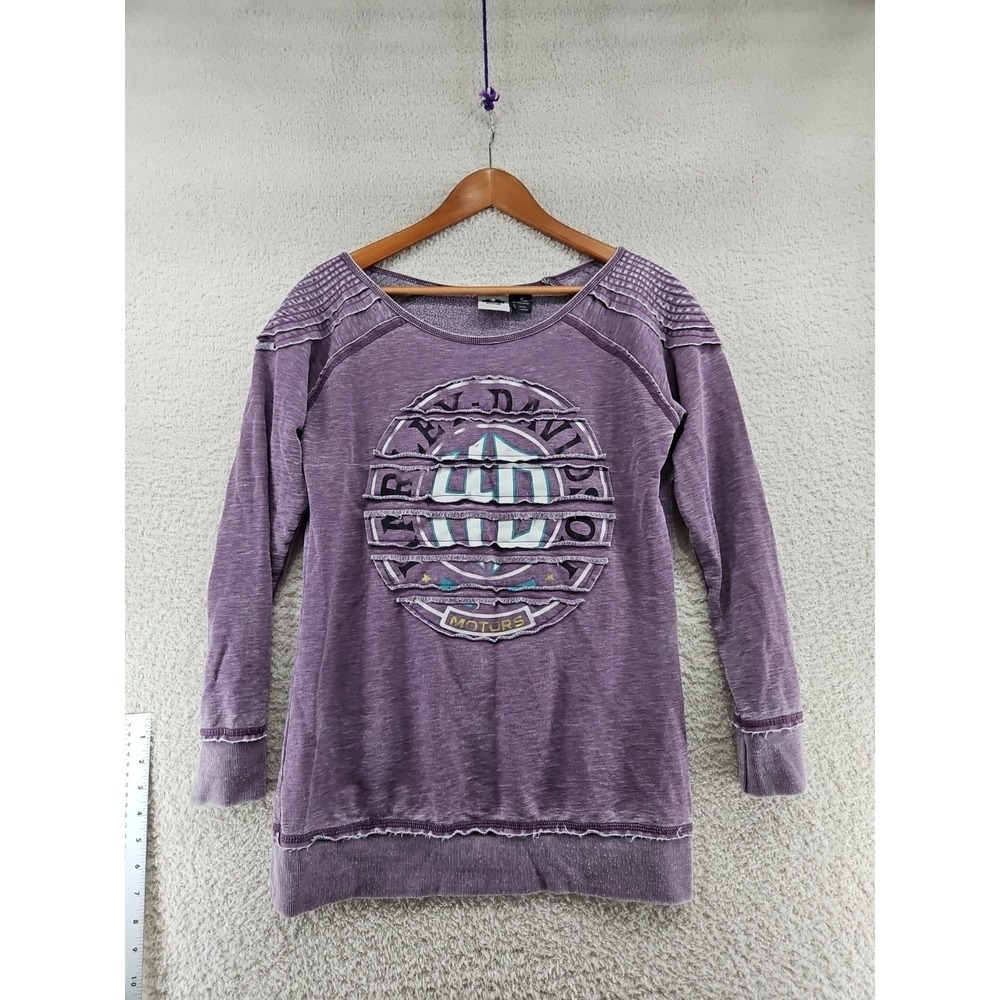 Harley Davidson Genuine Motor Clothes Women's Med Long Sleeve Shirt Sweatshirt
